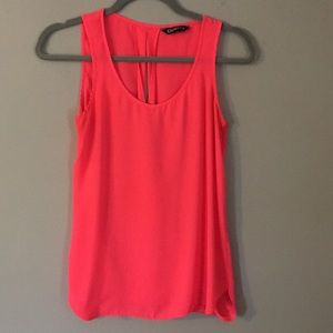 Hot pink open back tank